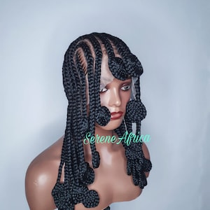Braided Wig, Box Braid Wig, Cornrow Braid Wig, Braid Wig, Braid Wig For Black Woman, Ghana Weave Braid Wig, Full Lace Braided Wig,