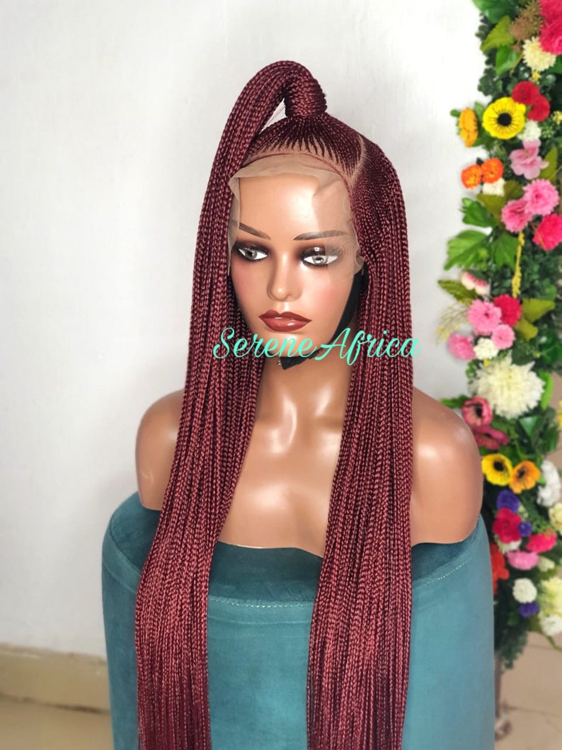 Braid Wig for Black Women Cornrow Wig Box Braid Wig Ghana Etsy