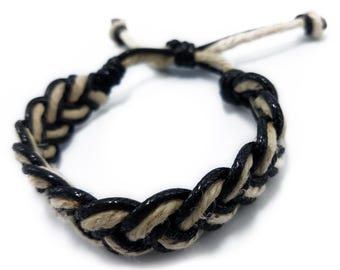 Bulk Ten Hemp Bracelets: Wide Handmade Adjustable Boho Eco-Friendly Jewelry