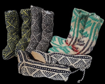Calcetines Mukluk pequeños, botines Fair Isle de ante para mujer