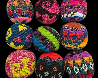 Hacky Sack extragrande, Footbag gigante, pelota antiestrés de fútbol tejida a crochet, juguete de malabarismo