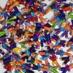 Worry Dolls Handmade in Guatemala  Small Worry Dolls Alleviate Stress Dolls Relieve Anxiety One Inch dolls  for Crafting Collections