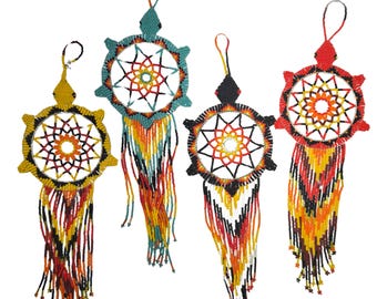 Bulk Beaded Turtle Dream Catcher,  Wall Hanging Ornament, Handmade  Boho Tribal Decor, Wholesale Lot