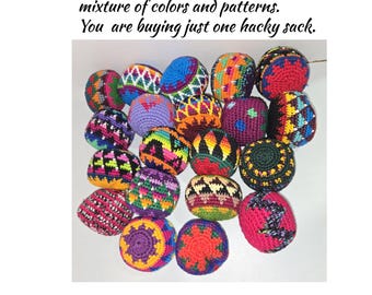 Hacky Sacks, Crocheted Footbags, Boho Juggle Balls, Sport Ball Stress Pain Relief