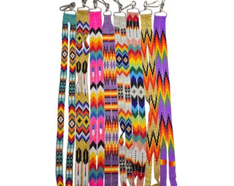 Set Of Lanyards, ID Badge Holder, Beaded Keychain Strap, Nurse and Teacher Gift