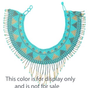 Necklace Beaded Cleopatra Style, Cleopatra Collar Necklace, Beaded Necklace, Cleopatra Costume, Mummy Bead Necklace Halloween Collar