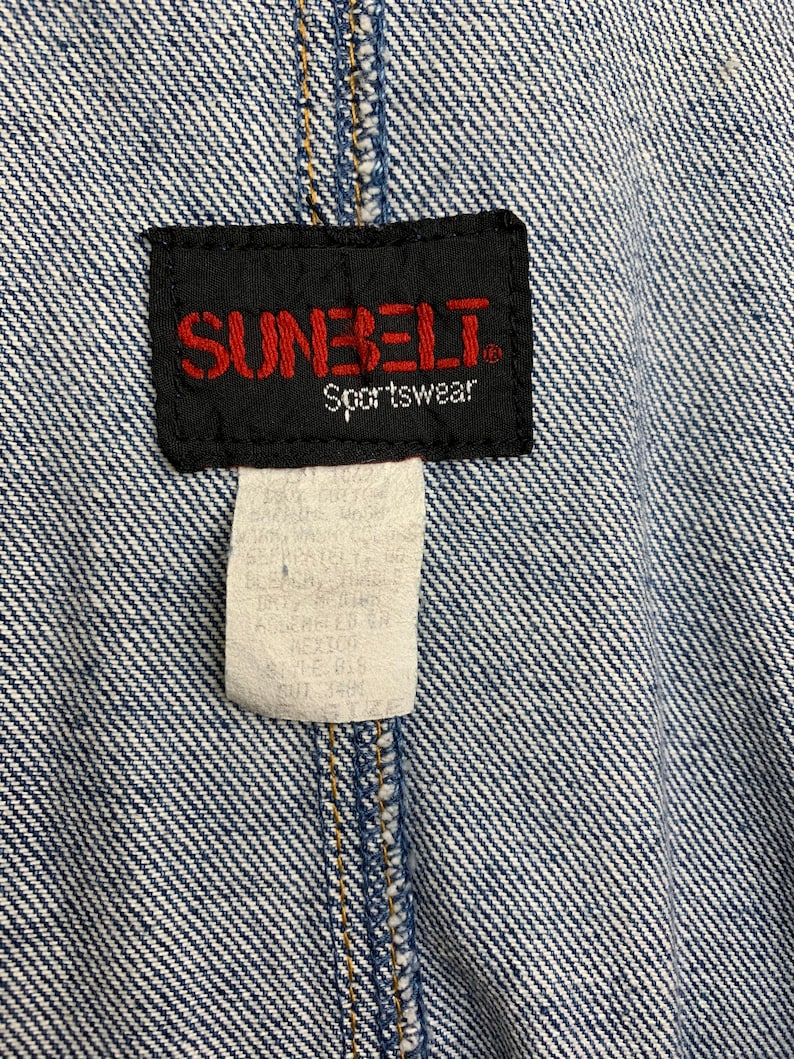 Vintage 80's Sunbelt Oversized Denim Jacket image 8