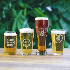 Personalized Belgian Beer Glasses - Design: CUSTOM - Everything Etched