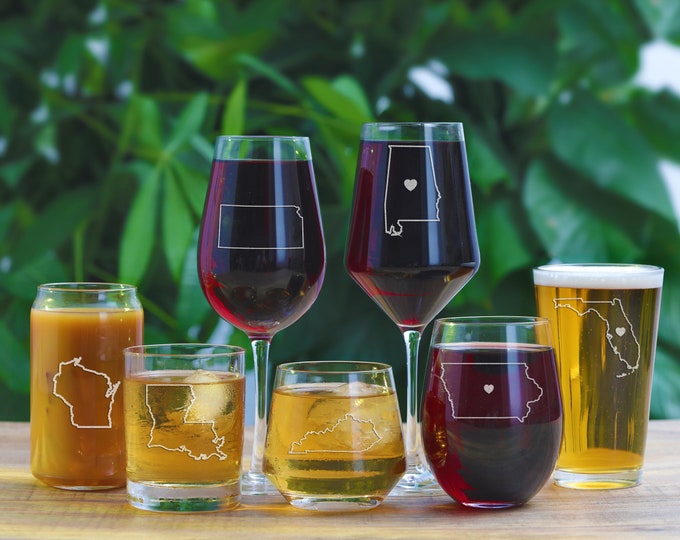 Vintage State Souvenir Glasses Hazel Atlas State Glasses From 1950s or