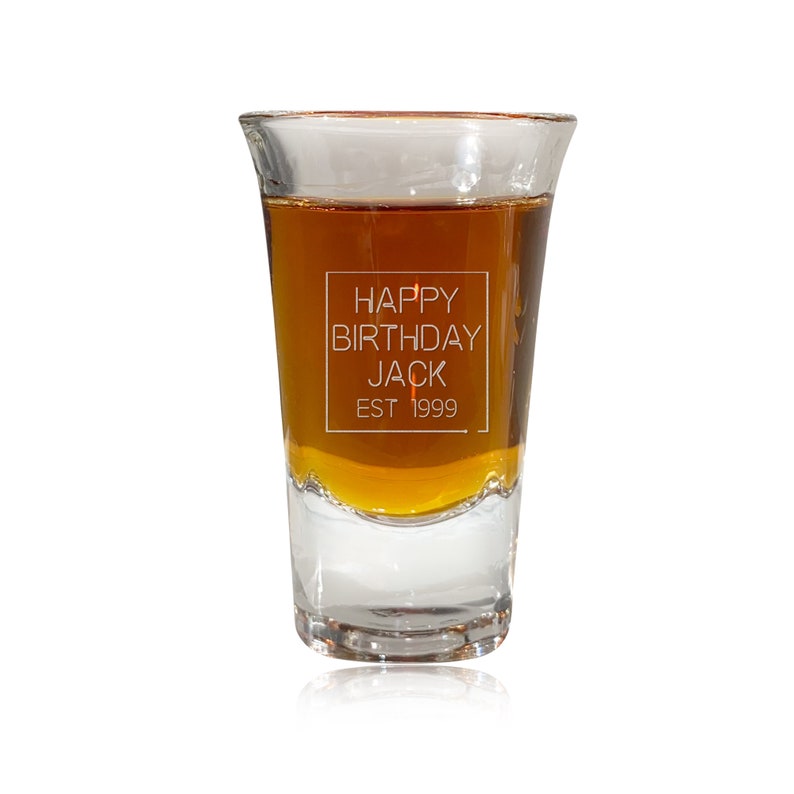 Happy Birthday Personalized Shot Glasses Name and Etsy