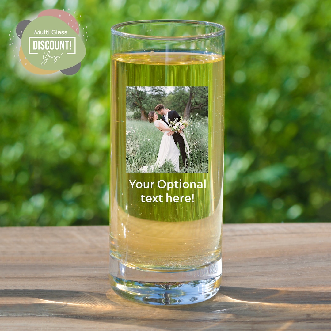 Personalized Cocktail Glass Custom Highball Mojito Glass With Photo