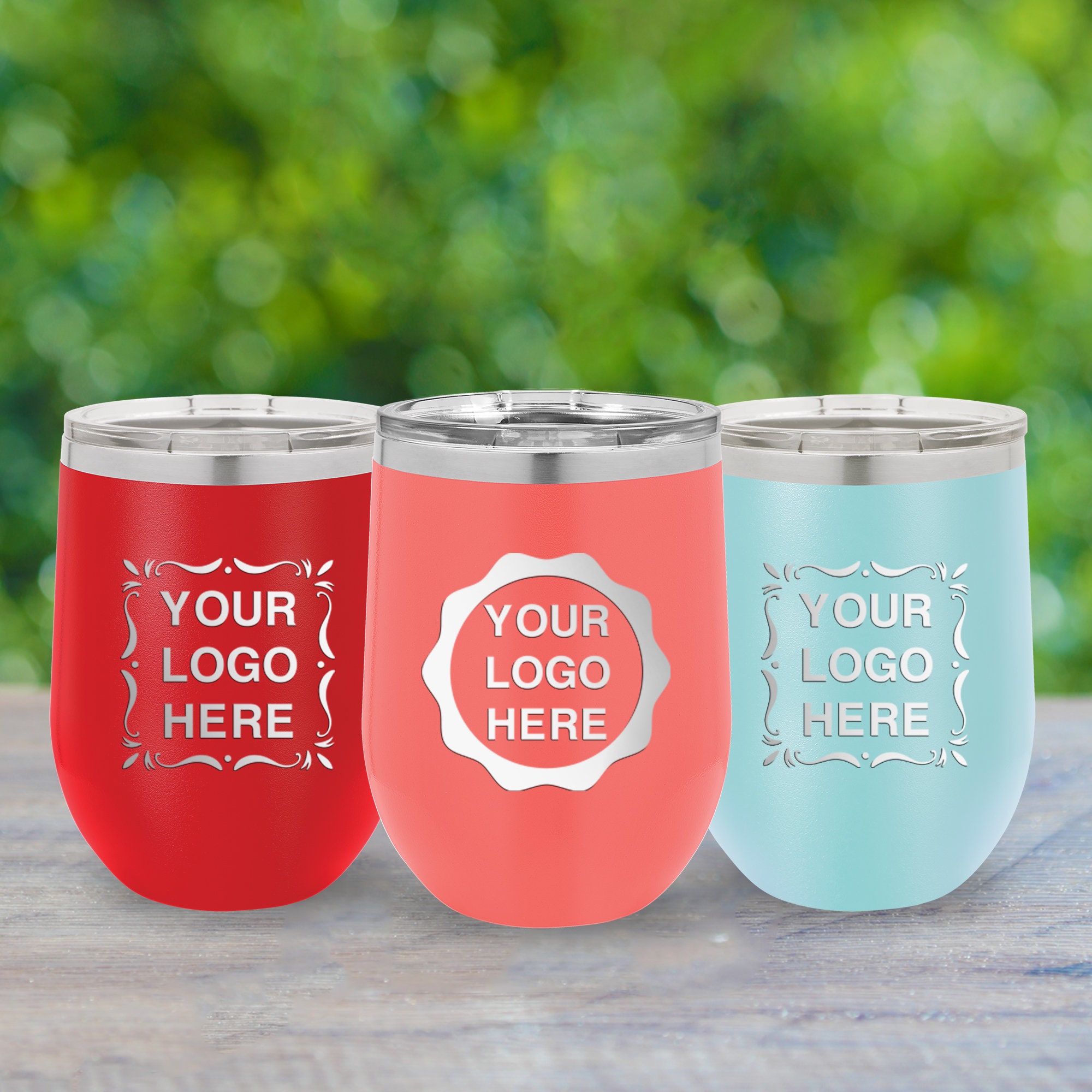 Custom Engraved Logo 20 oz Bulk Tumblers, Corporate Gift Idea Small Bu –  Broquet