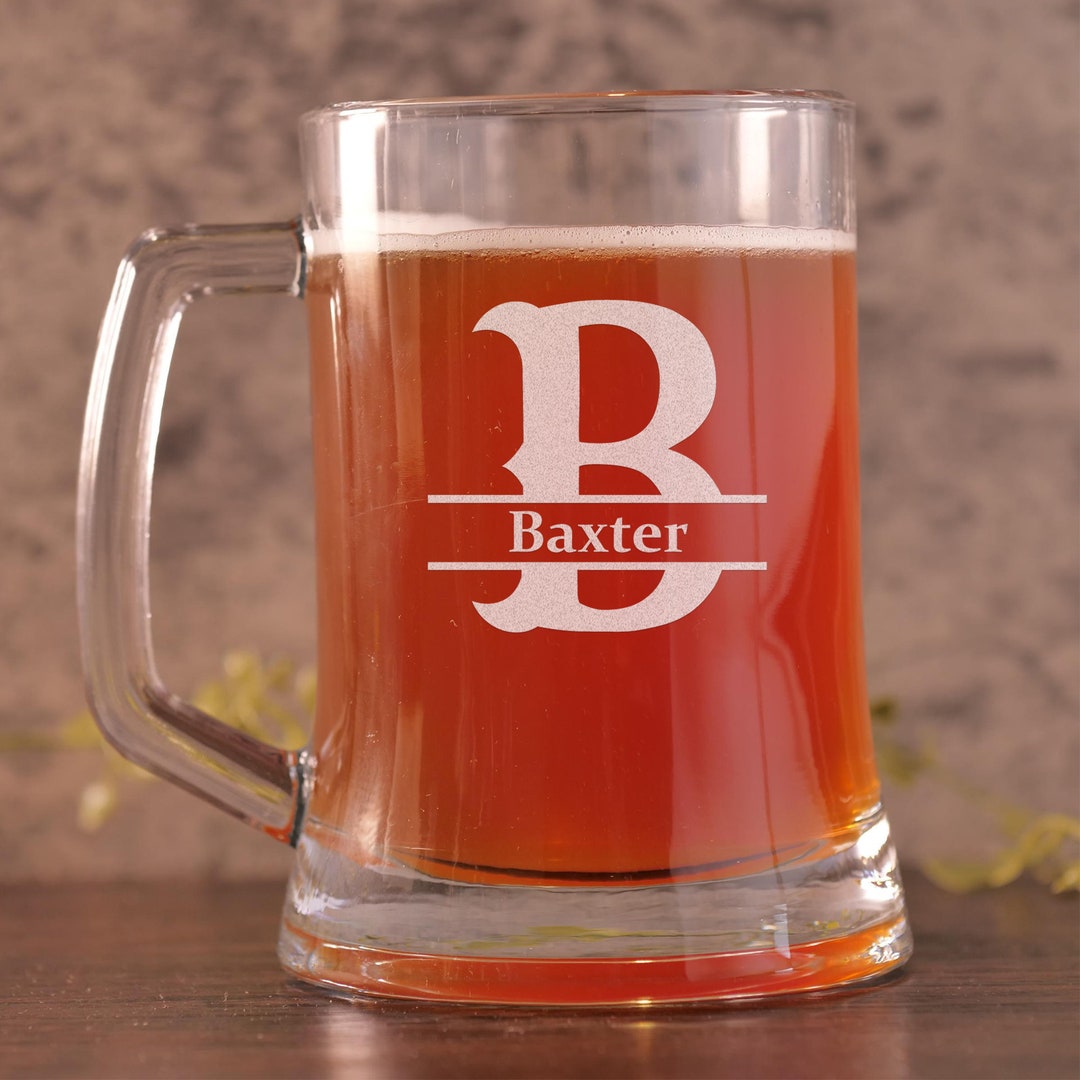 Personalized Engraved Monogrammed Beer Mug Custom Beer Mug, Custom Beer
