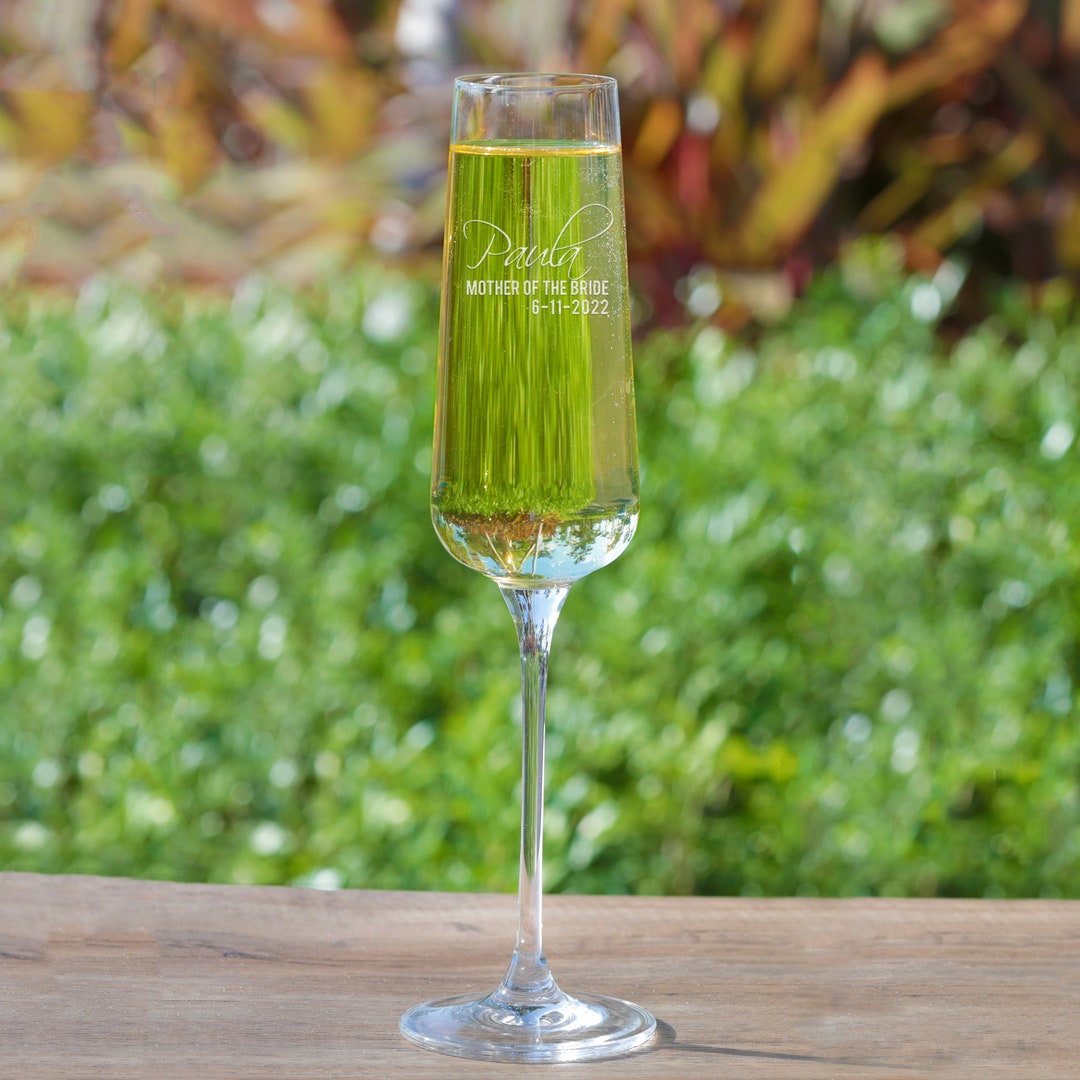 Mother of the Bride Wedding Champagne Flutes Personalized Etsy