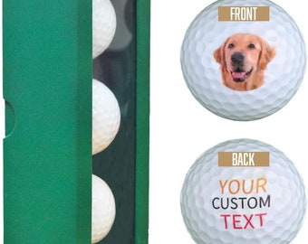 Personalized Golf Ball Gift - Custom Golf Ball, Unique Gift, Gifts for Men, Photo Golf Ball, Tour Quality Golf Balls with Gift Box.