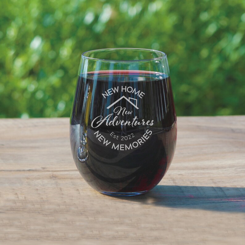 Home Sweet Home Wine Glass Housewarming Gift or Gift for Etsy