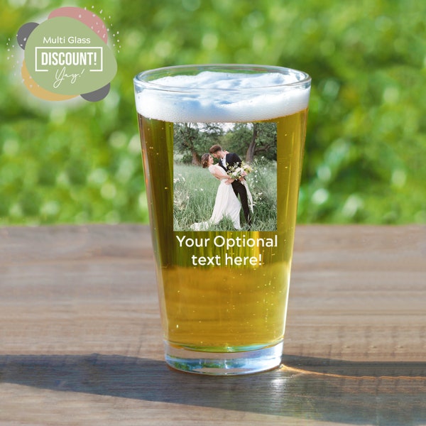 Personalized Beer Glass Pint Glass with Custom Photo - Custom Business Gifts, Corporate Gifts, Promotional Gifts, Birthday Gift