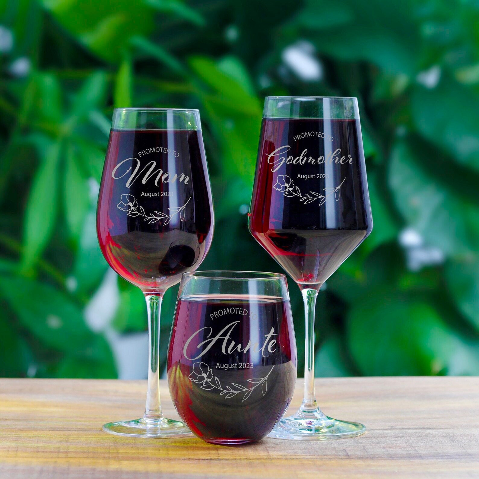 Personalized Godmother 17oz Stemless Wine Glass