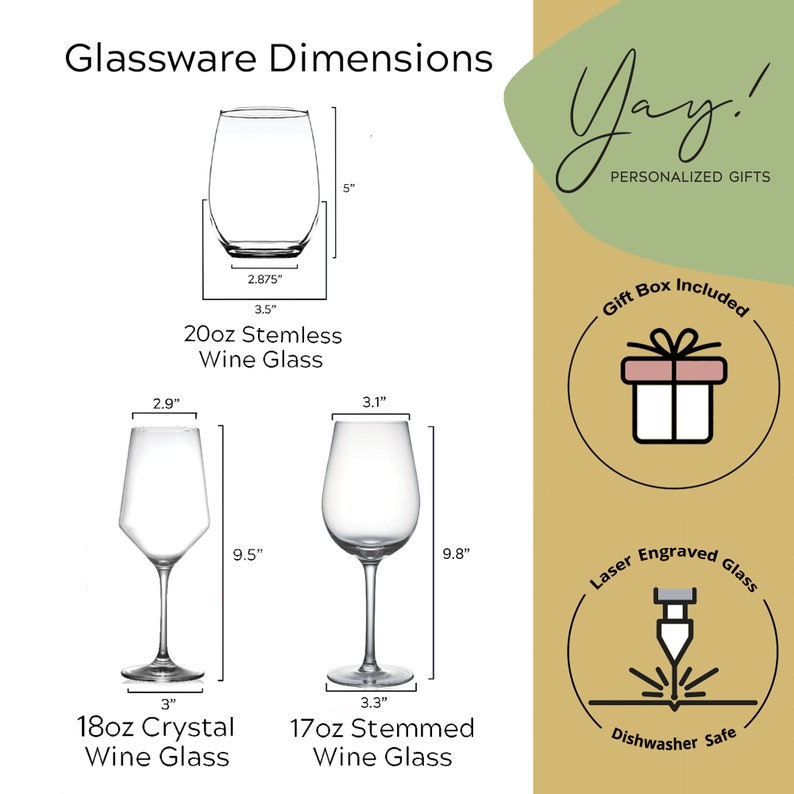 Custom Text Wine Glasses Personalized Engraved Wine Glass Perfect for Bridesmaids Proposal, Wedding Party Gifts, Birthday or Funny Gift image 3