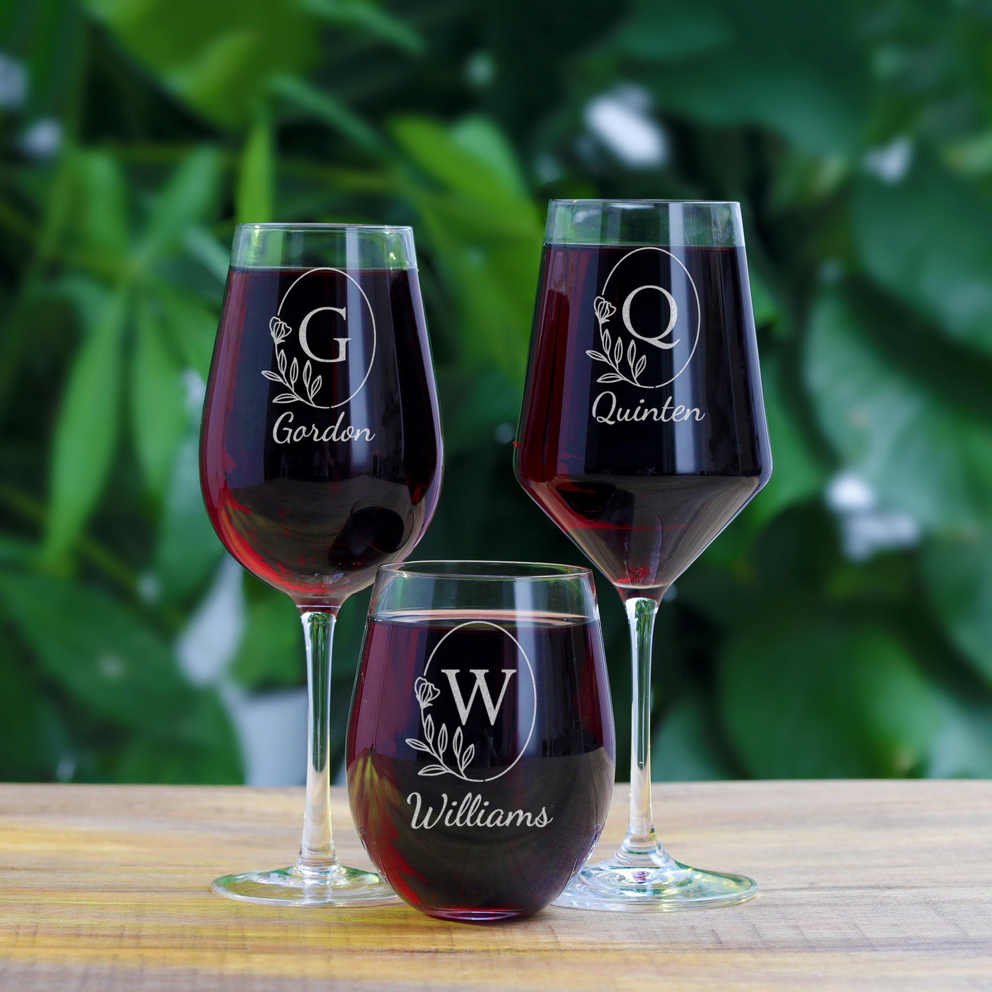 Custom LV monogram Wine Glass Cups