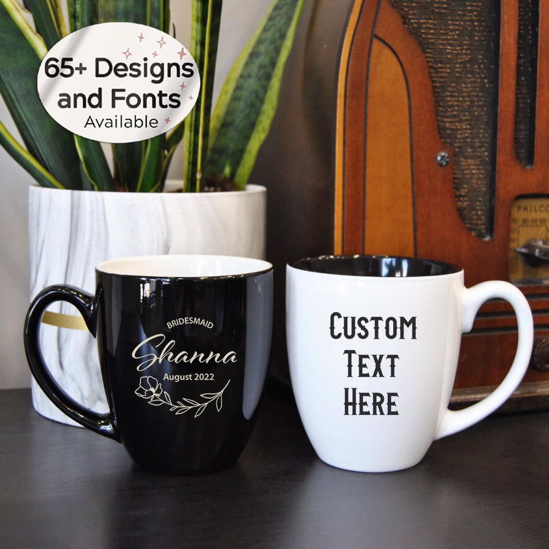Personalized Coffee Mug 16oz Engraved With Custom Text Etsy