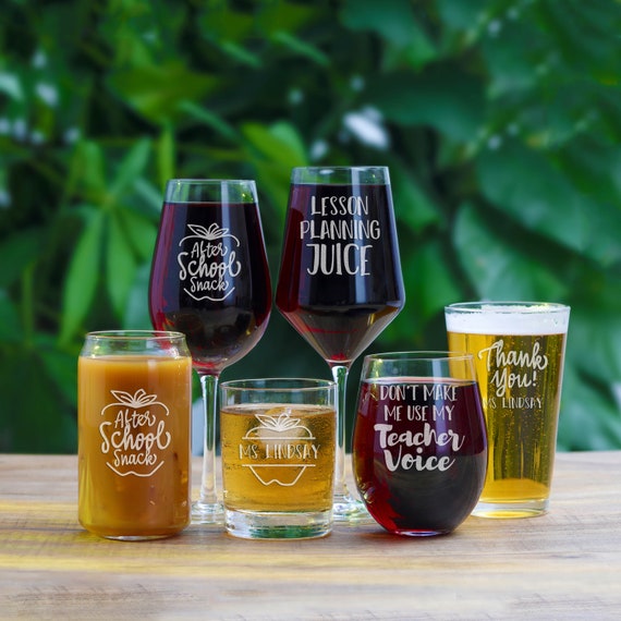 Teacher wine glasses deals