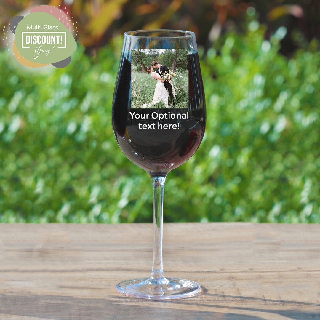 Personalized Wine Glass Stemmed With Photo Custom Business Gifts