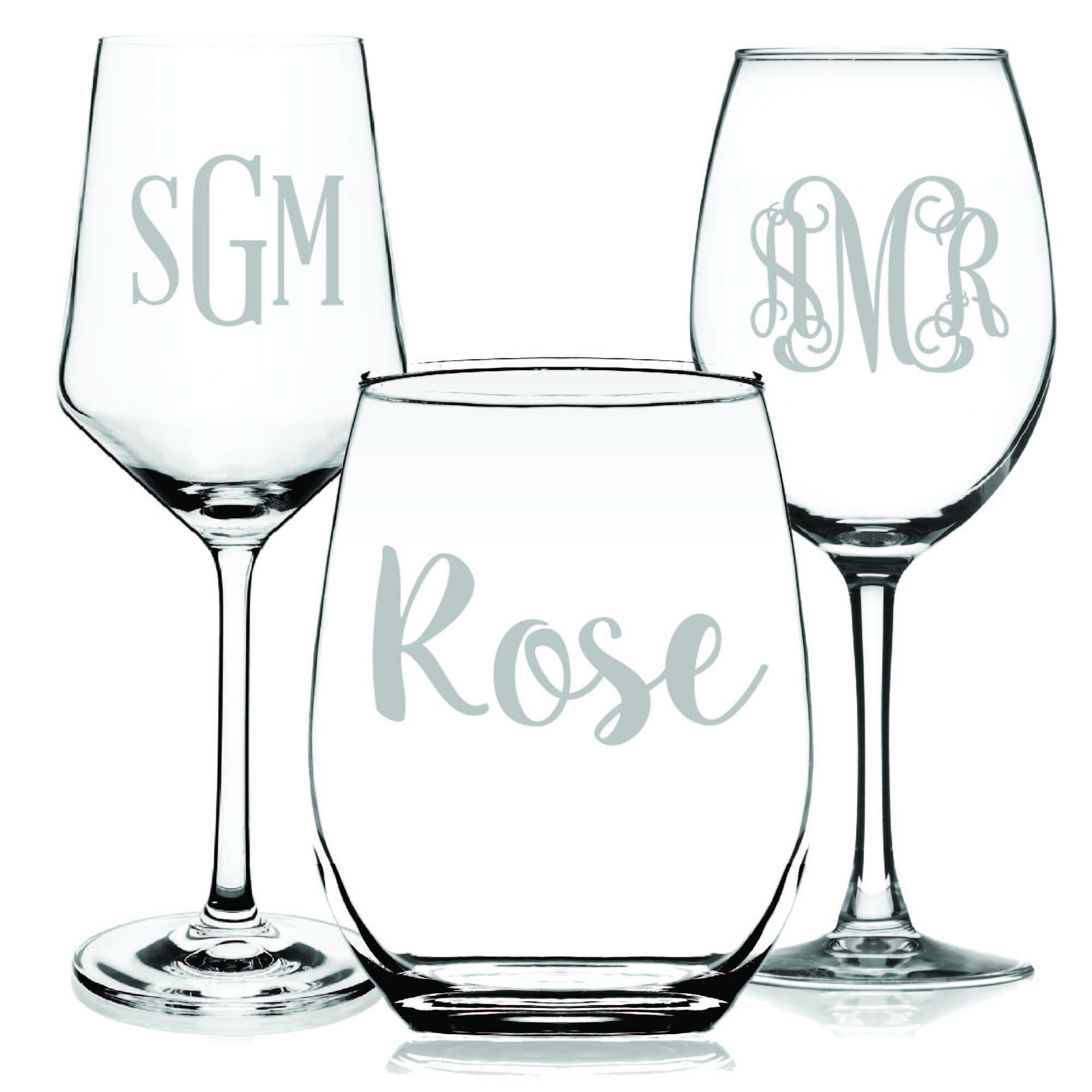 Personalized Wine Glass Engravable Custom Name Or Initials Etsy