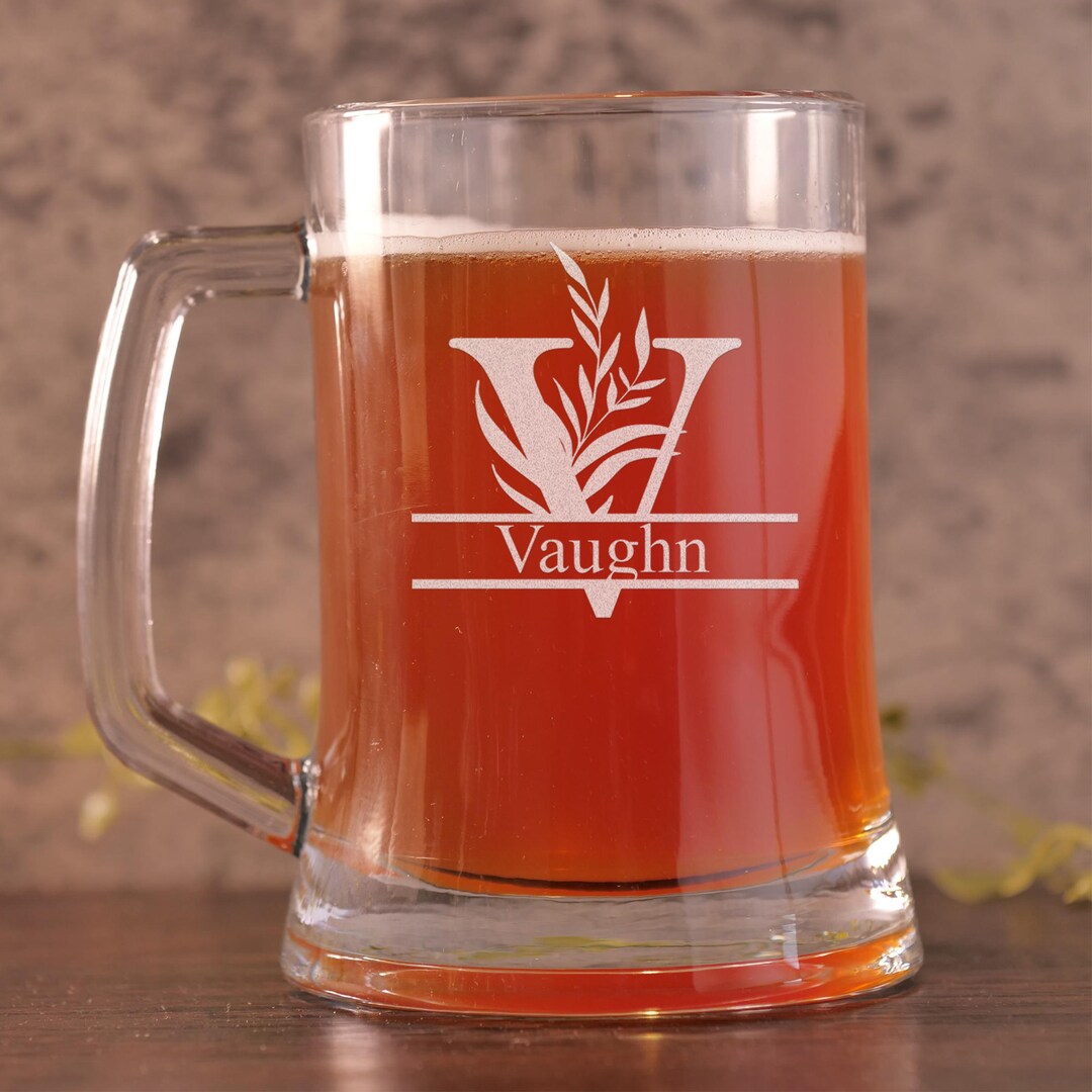 Personalized Engraved Monogrammed Beer Mug Custom Beer Mug, Custom Beer