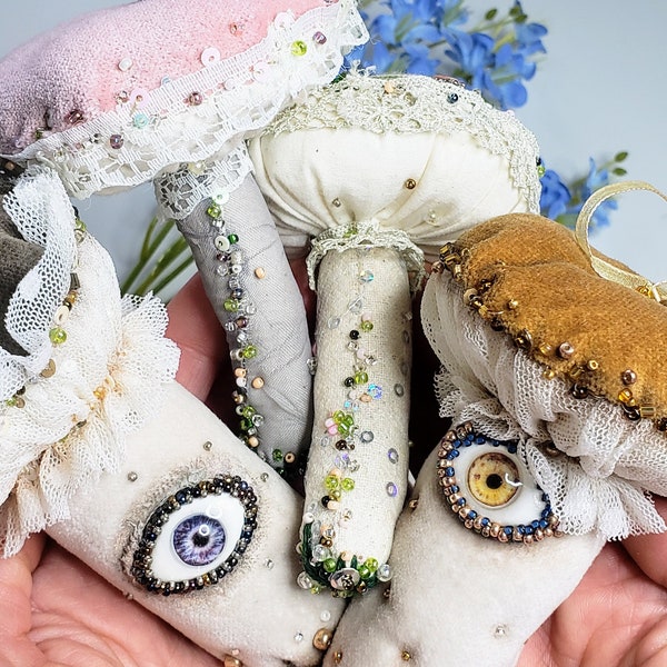 Handgemachter Textilhängender Fliegenpilz Wohnkultur hängende Pilze