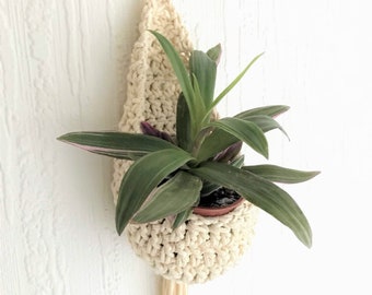 Made To Order Crochet Teardrop Hanging Plant Storage Basket