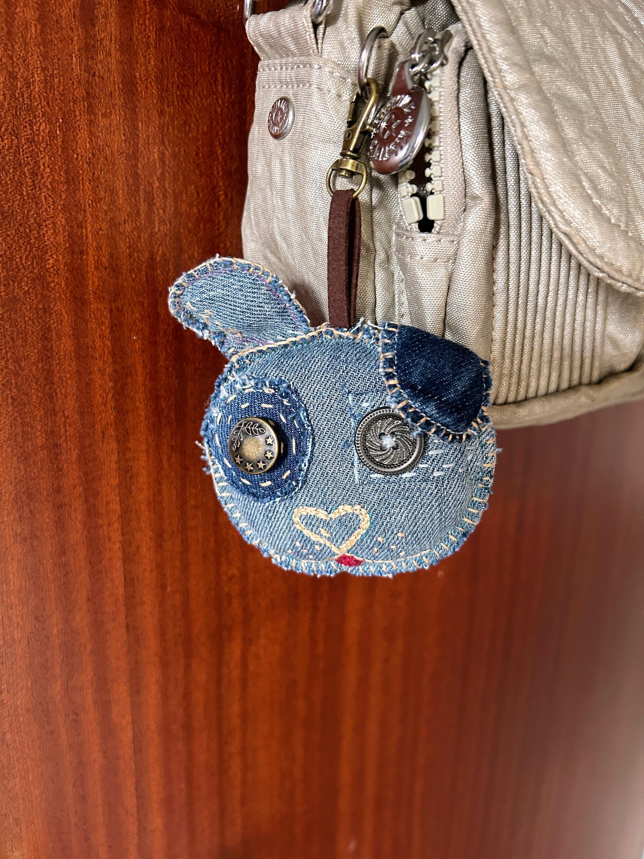 Upcycled Denim Cats Dogs Handbag Keyrings Bag Charm Keychain - Etsy