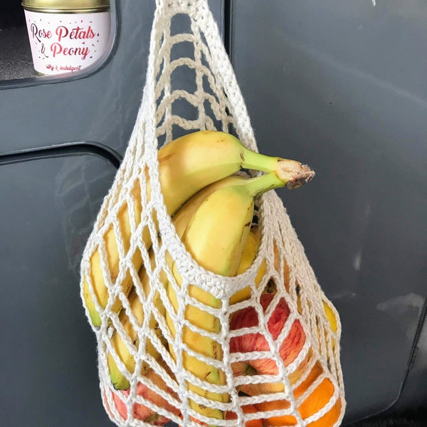 Sac en maille de fruits au Crochet pour camping-car, 100% coton, stockage de fruits, camping-cars