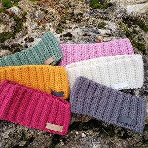 Gehäkelte Ohrenwärmer Handgemachte Chunky Cosy Verschiedene Farben Gehäkeltes Stirnband