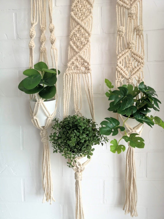 Ambient referentie Grace Macrame Plantenhanger IKEA Kunstmatige Plantenhouder Home - Etsy Nederland