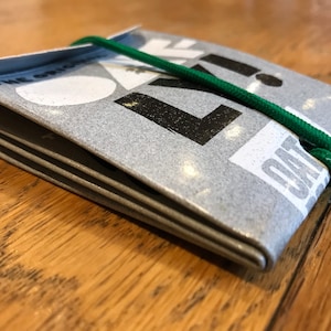 Vegan Oat milk Wallet/ Purse. Trash wallet