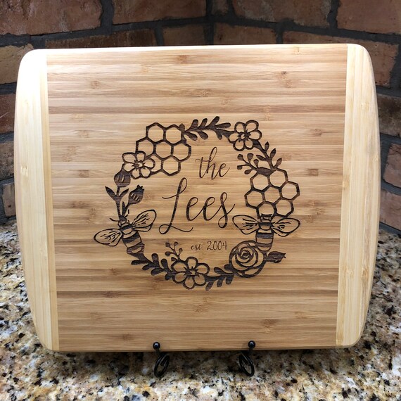 Laser Engraved Custom Designs Wood Cutting Board Etsy