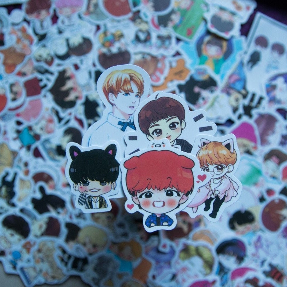 5PCS KPOP Stickers BTS - Etsy 5PCS KPOP Stickers BTS - Etsy