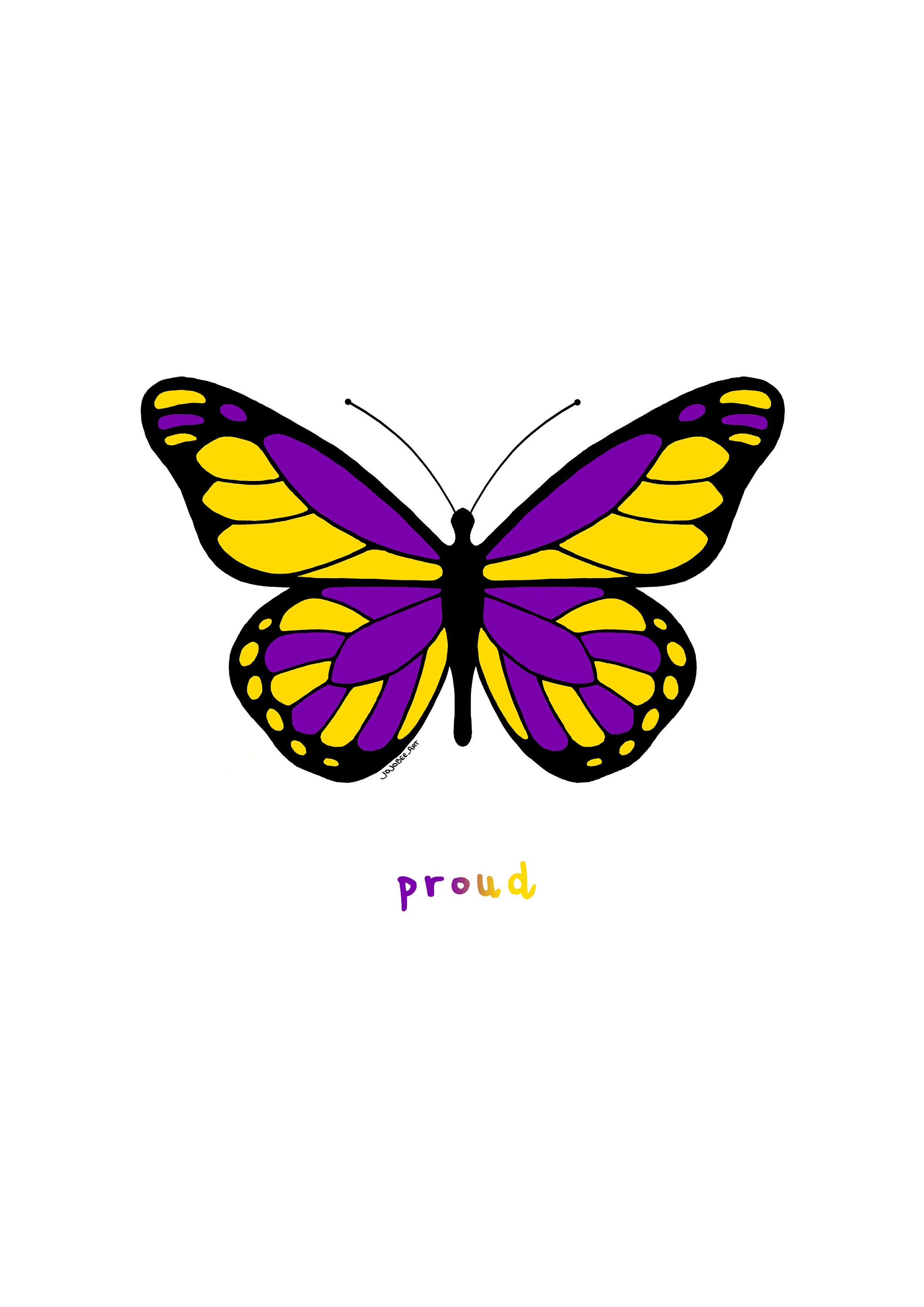 LGBTQ Intersex Pride Butterfly printable INSTANT DOWNLOAD Etsy