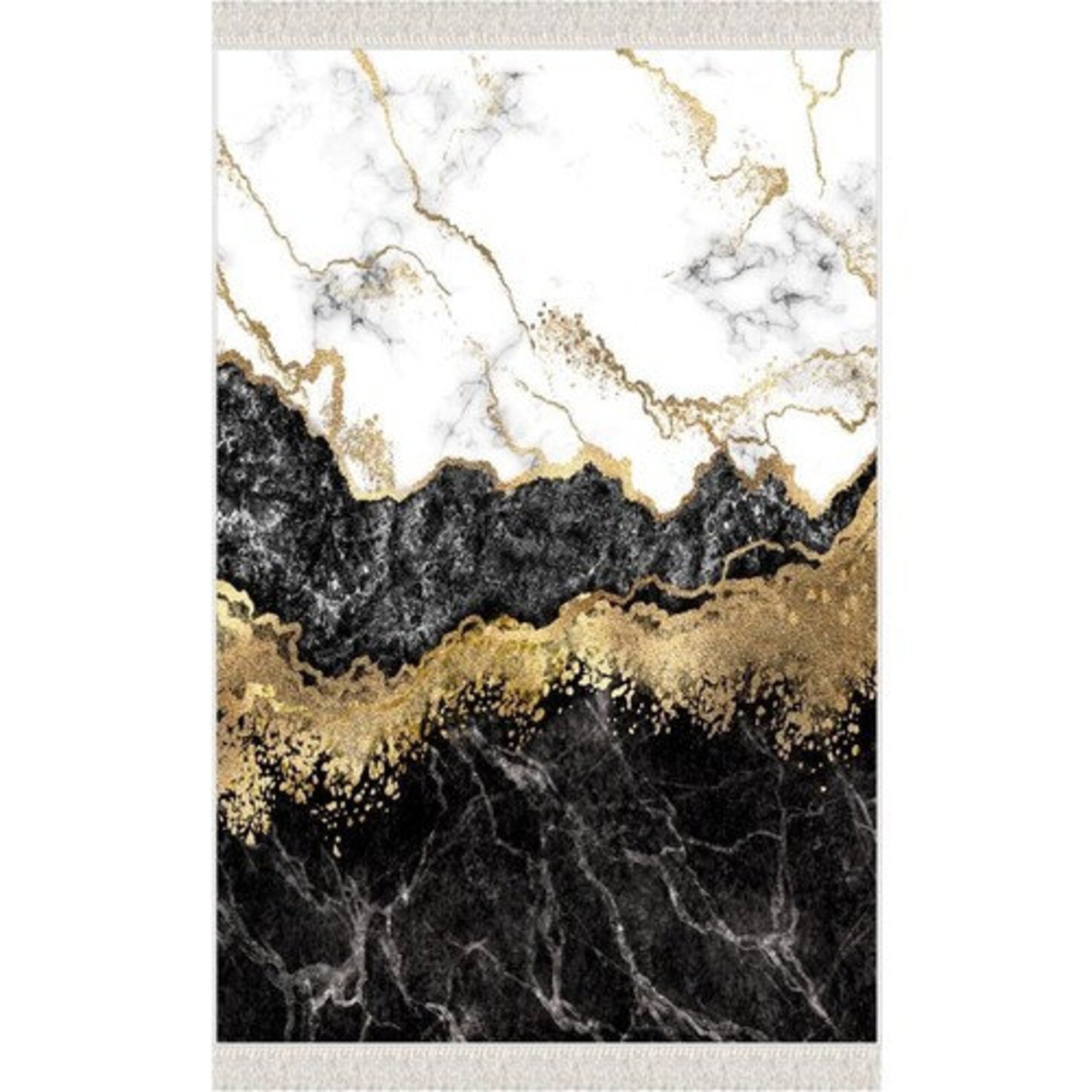 Gold Black White Rug Durable Velvet Kilim Floor Antislip Home Etsy