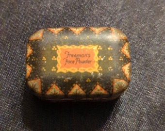 Vintage 1950s Freemans face powder tin