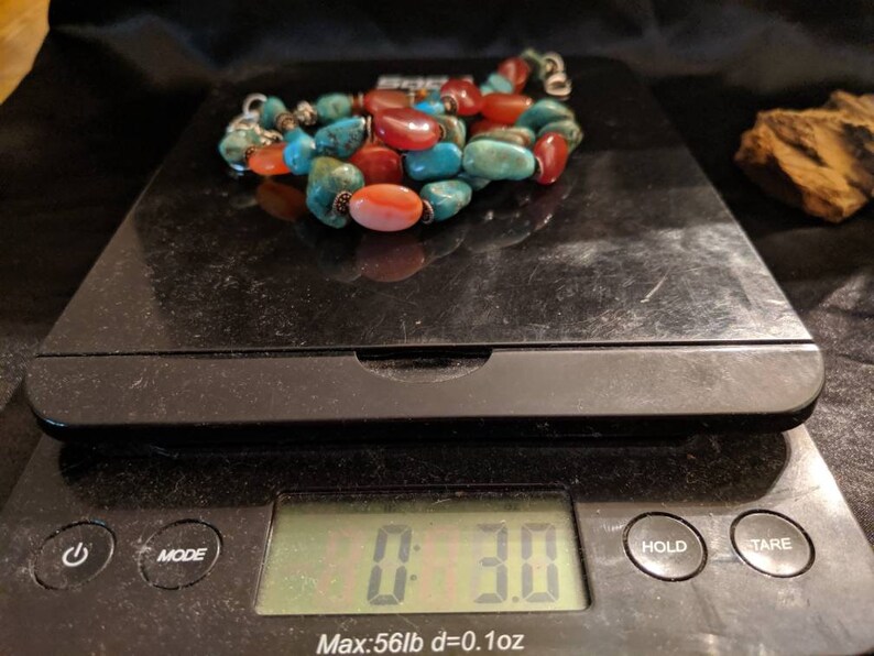 Turquoise and Carnelian Necklace Bracelet and Earring set