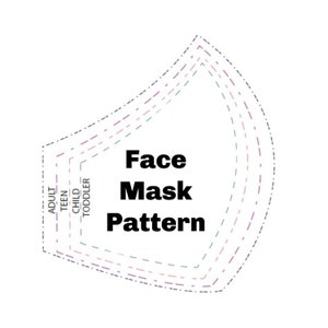 Face Mask Pattern, 4 sizes (download)