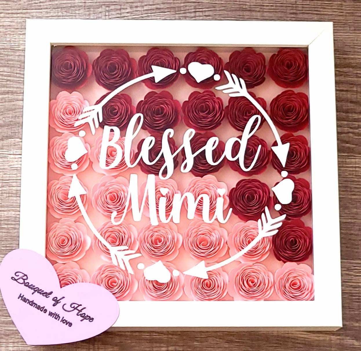 Shadow box for mommy mother mom Nana blessed Mimi | Etsy