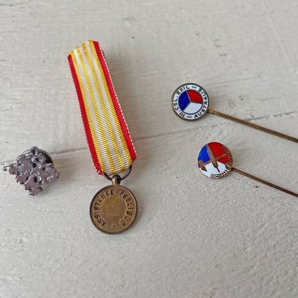 Vintage Czech Republic Pins // Political Pins // Perfect Gift