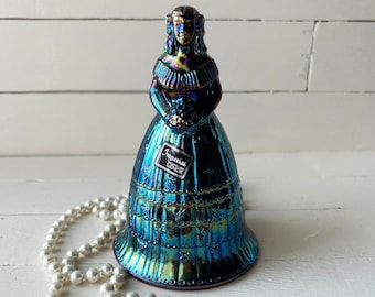 Vintage "Suzanne" Carnival Glass Bell // Unique Glass Bell, Bell Collector // Perfect Gift