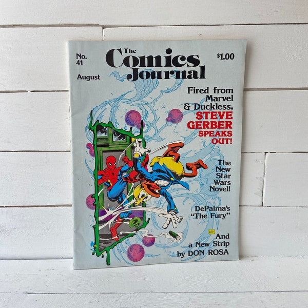 Vintage 1977 Comics Journal Magazine #41 Star Wars, Spiderman, Steve Gerber // Vintage Star Wars Memorabilia Collector // Gift