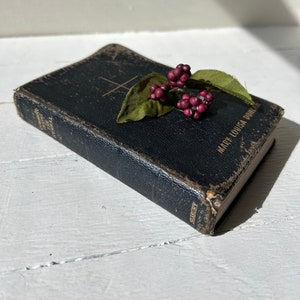 Vintage 1950's Black Common Prayer Hymnal With Gold Pages // Antique Religious Decor, Bible For Bookshelf, Mantle, Rustic // Perfect Gift image 1