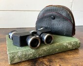 Vintage Opera Glasses Mikron Binoculars With Purple Velvet Case Theater Glasses With Micro Lens Mini Binoculars