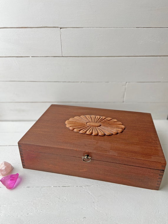 wood jewelry box chest Gem